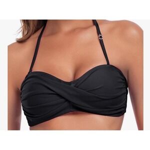 Ocean Blues Women's Black Convertible Bikini Top. L. NWT